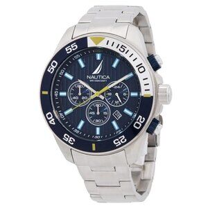 FX03764B NWT Nautica Fashion Men's Quartz Steel Authentic Watch
